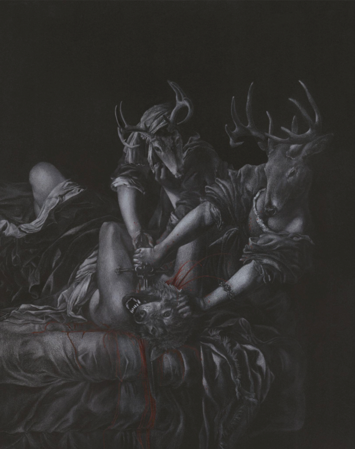 Hand Embellished “The Voice of That Man Maddens Me” Print