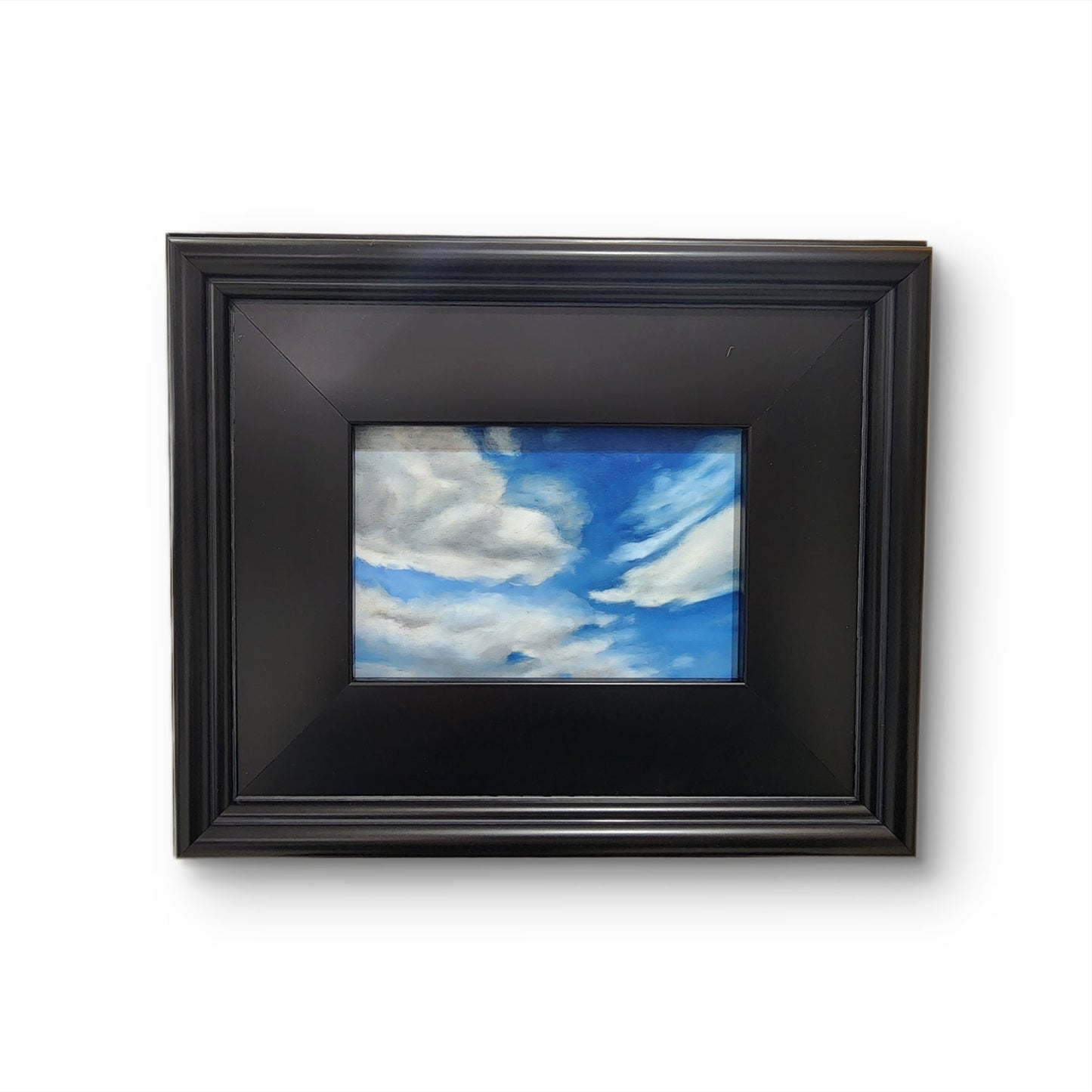 Quiet Sky IIII – Framed Original Cloud Painting (4x6) | Alisha Morgan