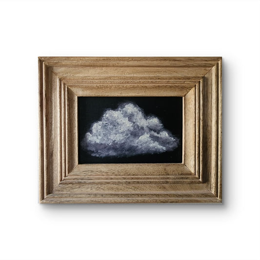 Mood Cloud – 4x6 Acrylic on Wood Panel (Framed)