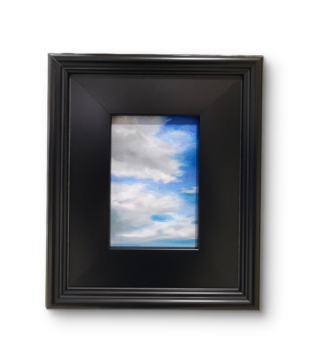 Quiet Sky III – Framed Original Cloud Painting (4x6) | Alisha Morgan