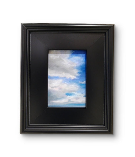 Quiet Sky III – Framed Original Cloud Painting (4x6) | Alisha Morgan