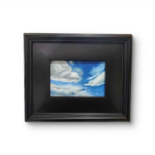 Quiet Sky IIII – Framed Original Cloud Painting (4x6) | Alisha Morgan