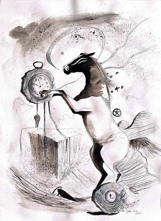 Sketch of painting "Time Ruler"